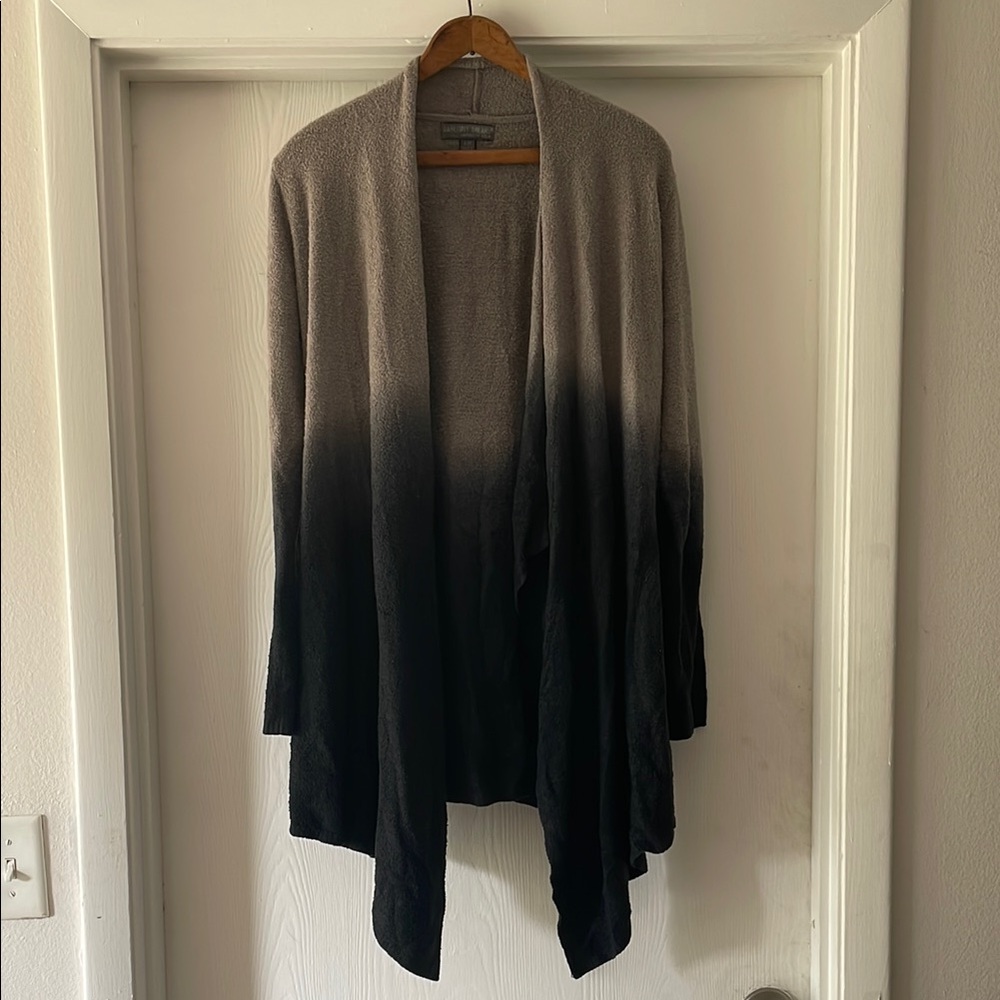 Barefoot Dreams Ombre Cardigan Black and Gray